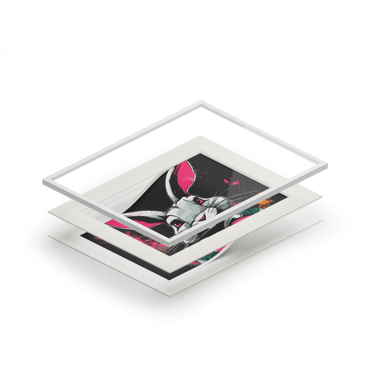 Naughty Rabbit art prints (passepartout paper frame)