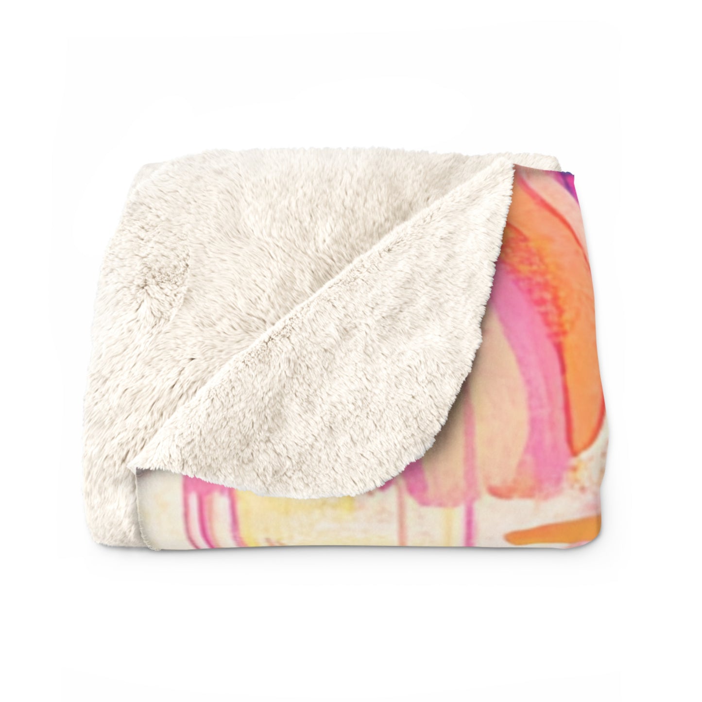 Taivaallisen pehmeä fleece-viltti Urban rainbow