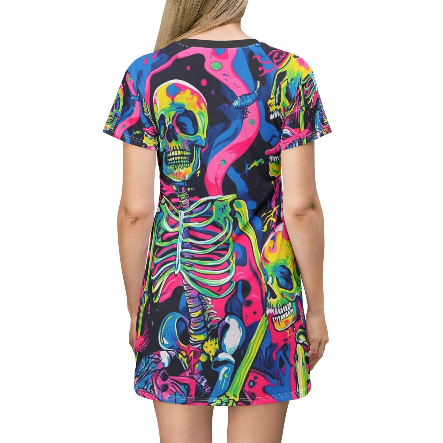 Neon skeleton mekko
