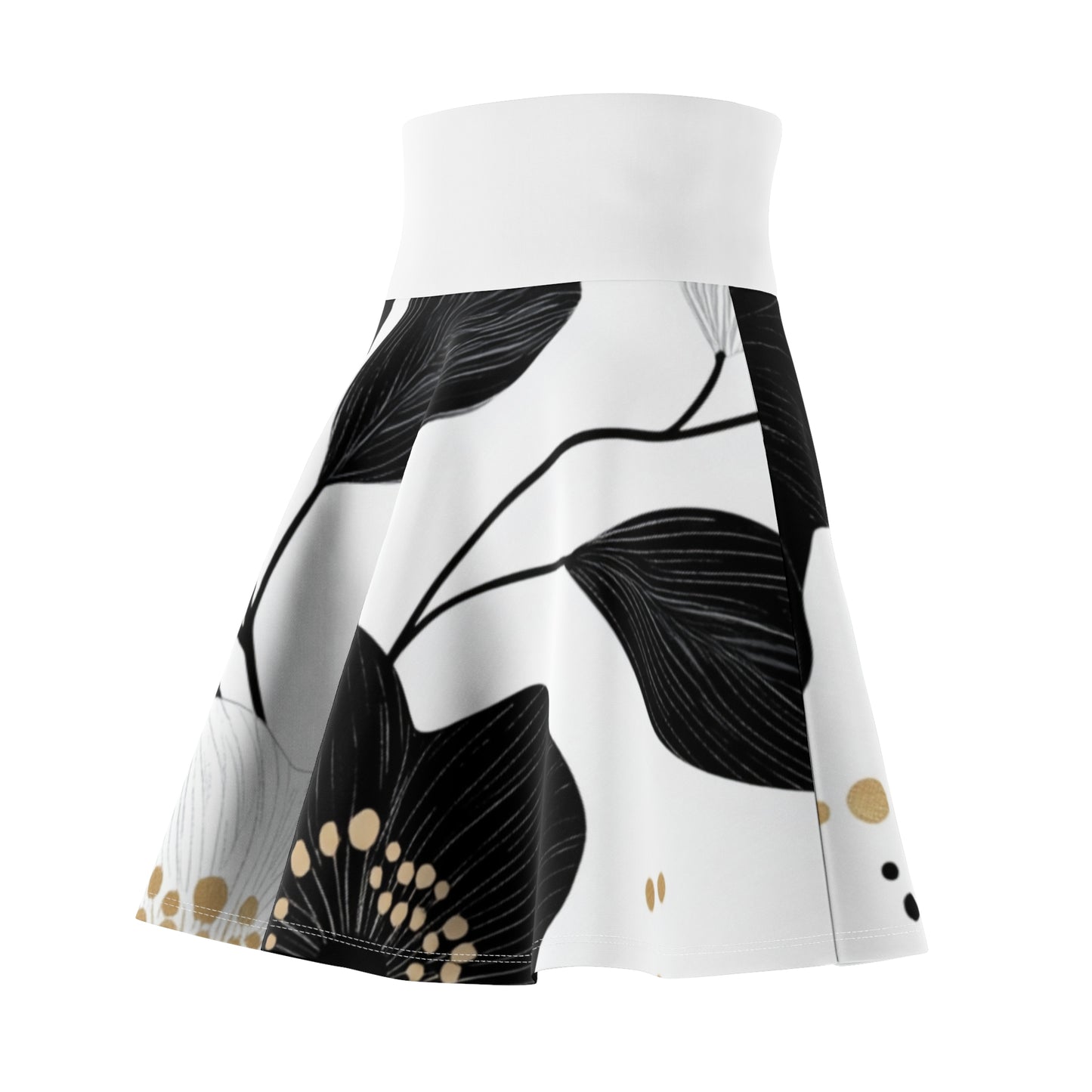 Naisten Skater Hame – Floral Minimalist Drama