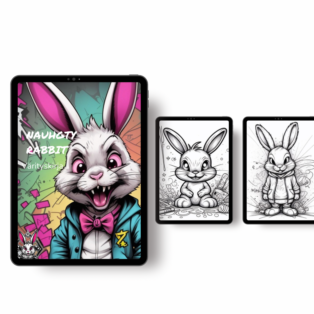 Naughty Rabbit coloring book
