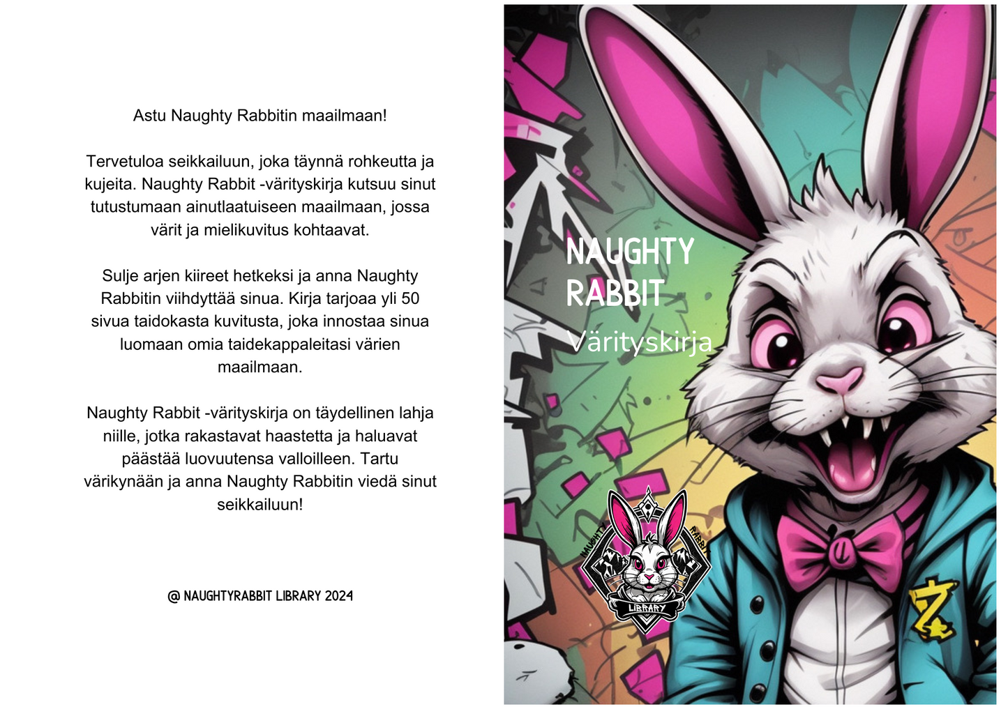 Naughty Rabbit coloring book